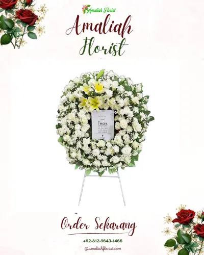Krans Bunga Duka Cita di Wisnu